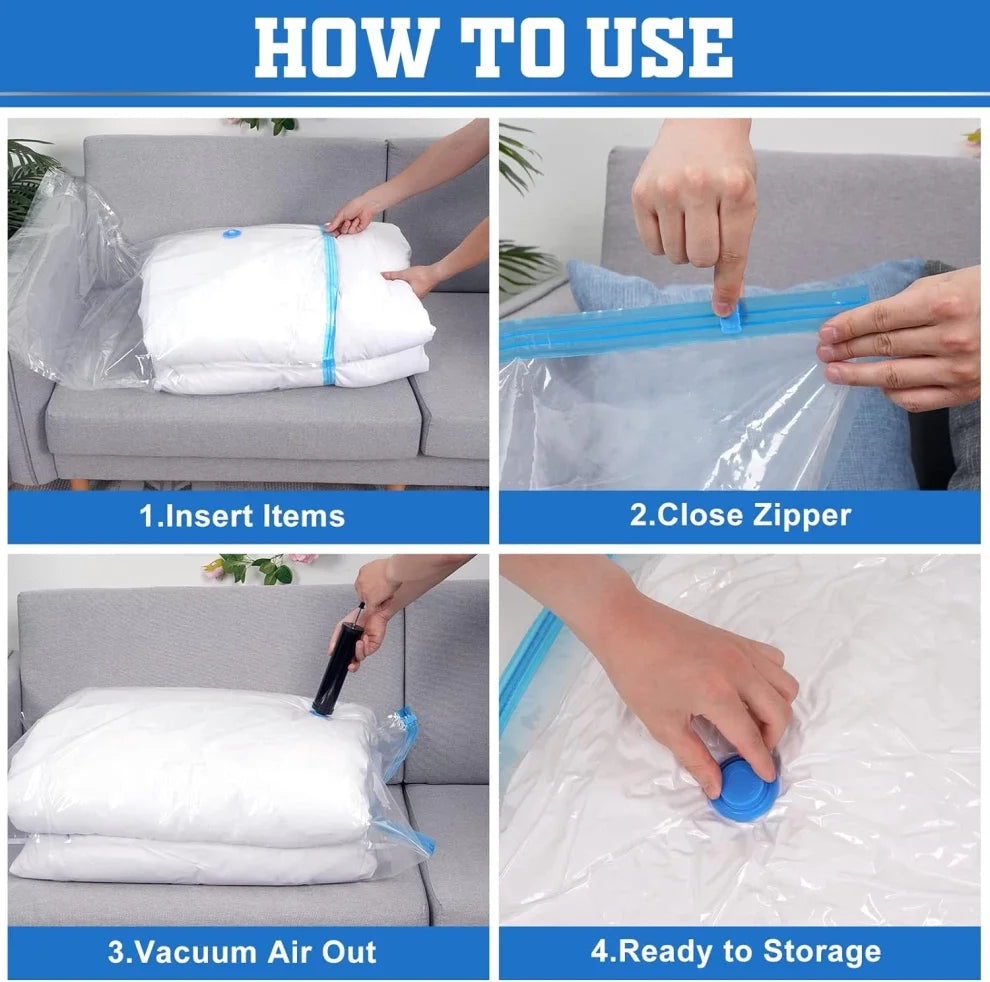 vacuum storage bags with hand pump